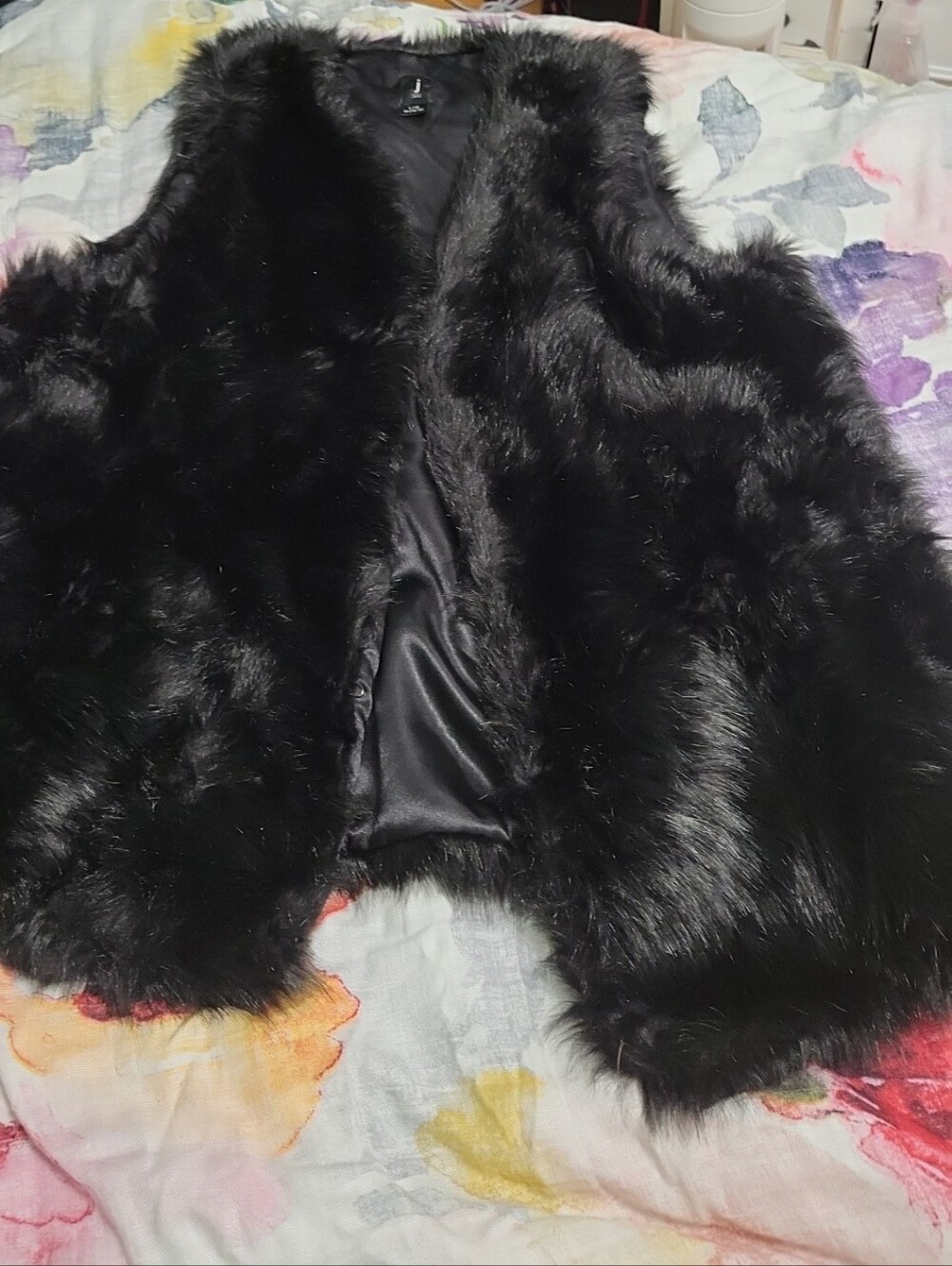 Faux Fur Vest - Black Women’s Vest